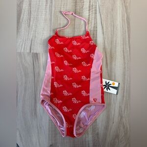 NWT Scotch & Soda Red Girls 12 One-Piece Swimsuit